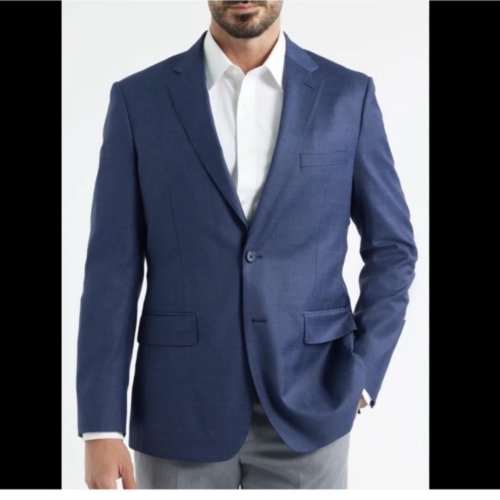 Daniel Hechter Blazer Mens Size 38R Blue Wool Two Button Sport Coat Jacket